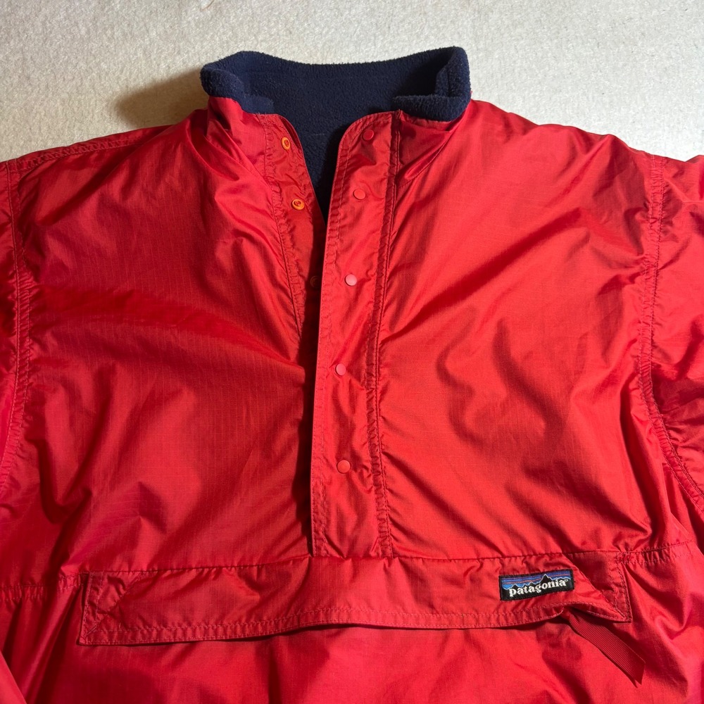 Vintage Patagonia‎ Synchilla Fleece Glissade Reversible Jacket Red Navy Men's M - Picture 3 of 11